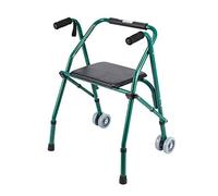 Andador para silla de ruedas, andador para ancianos, muletas de cuatro patas, marco de rehabilitación con placa de asiento, bastón antideslizante con estrella de luz