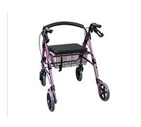 Andador para silla de ruedas, andador para ancianos, reposabrazos de cuatro patas, dispositivo médico auxiliar para caminar con cesta de placa de asiento, bastón antideslizante con confiable para el