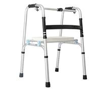 Andador para silla de ruedas, andador para personas mayores discapacitadas de cuatro patas, ligero, plegable, con placa de asiento, bastón antideslizante para entrenamiento de reha