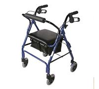 Andador para silla de ruedas, andadores, andador para personas mayores, carrito de compras, asiento blando, andador para caminar de aleación de aluminio, bastón plegable antideslizante con
