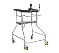 Andador para silla de ruedas, ayuda para caminar con brazo acolchado y freno, rueda giratoria de 360°, 4 ruedas, andador para ancianos con movilidad limitada, bastón antideslizante con hospital, es