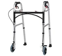 Andador para silla de ruedas, con ruedas sin asiento con freno de mano, altura ajustable, caminador de rehabilitación, bastón antideslizante con hospital It's so Kind of You Safehappy