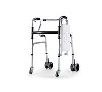Andador para silla de ruedas, multifunción, bastón de cuatro patas asistido para ancianos, caminante de cuatro pies, bastón antideslizante con hospital (tamaño: A) (haga clic para seleccionar B) Es