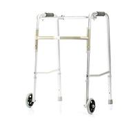 Andador para silla de ruedas, pasamanos, ancianos, discapacitados, muletas de cuatro patas, rehabilitación, polea doble de aleación de aluminio, 59 cm x 50 cm x 78 cm, bastón antideslizante con