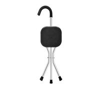 Andador para silla de ruedas, taburete multifuncional con muletas con luces LED, trípode de altura ajustable, andador para personas mayores, bastón antideslizante con hospital