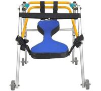 Andador pediátrico plegable ligero con marco acolchado de pie, ayuda de movilidad para niños y adolescentes con parálisis cerebral y necesidades especiales