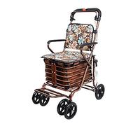 Andador, Personas Mayores Comprando Carros De Supermercado, Andador Plegable Multifuncional Con Asiento, Implementación De Carrito De Andador Para Discapacitados, Bolsa De Compras De Gran Capacidad +