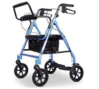 Andador plegable 2 en 1 para personas mayores con asiento y respaldo, andador de movilidad de altura ajustable para personas mayores con discapacidad, carga de 100kg