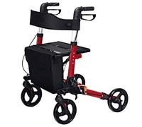Andador Plegable A Lo Largo De Walker Mobility Rollators De 4 Ruedas Con Asiento, Andador Plegable Liviano Stander Ez Fold-N-Go Con Asiento Acolchado, Mango Ergonómico Y Estuche De Transporte