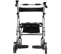 Andador plegable Andador con ruedas Andador, Andador con andador plegable de 4 ruedas con asiento y cesta de almacenamiento Andador de aluminio Freno bloqueable Ayuda móvil limitada Andadores est