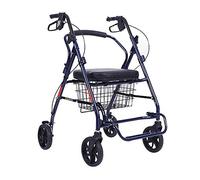 Andador plegable Andador con ruedas Andador con andador Andador con andador liviano para personas mayores, Andador de movilidad plegable Altura del reposabrazos ajustable con asiento y bolsas de alma