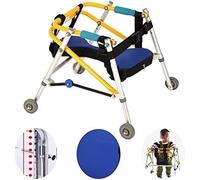 Andador Plegable, Andador de 4 Ruedas Ajustable en Altura con Asiento Andador de Rehabilitación para Niños Adolescentes con Necesidades Especiales Andador (Size : 52/62CM)