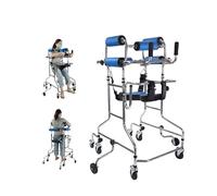 Andador plegable,Andador para Ancianos Ajustable,Bipedestador Rehabilitacion con 8 Ruedas,Bipedestador Rehabilitacion Hemiplejia Adulto,para Discapacitados de 150-180 cm