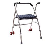 Andador plegable Andadores con ruedas Andadores para personas mayores Equipo de rehabilitación para personas mayores Andador Andador con ruedas Auxiliar Andador plegable con silla de ruedas Bastón an