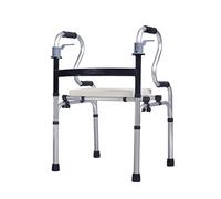 Andador plegable, andadores con ruedas y asiento para personas mayores discapacitadas, andadores verticales plegables de aleación de aluminio, andadores para discapacitados, 7 marchas, altura ajustab