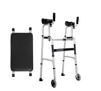 Andador Plegable, andadores estándar Altura Ajustable portátil con Brazo Baño Silla de baño Equipo de rehabilitación para Caminar Apto para Personas Mayores discapacitadas
