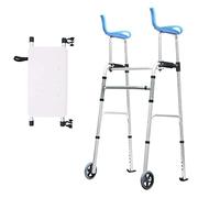 Andador Plegable,Andadores,para Personas Mayores Ajustables Con Ruedas Y Almohadilla Para Reposabrazos Con Tabla Para Sentarse, Asistente Para Caminar Equipado Para Discapacitados,Los Ancianos An