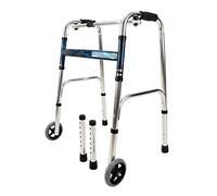 Andador plegable Andadores para personas mayores discapacitadas Andadores verticales plegables de aleación de aluminio Andadores para discapacitados 6 velocidades Altura ajustable 73-85CM