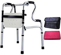 Andador Plegable Ayuda para Ancianos Levantarse Y Caminar Andador Andadores Ligeros para Personas Mayores Altura Ajustable con Asiento,A