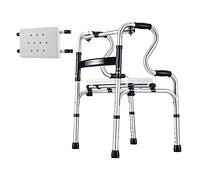 Andador plegable bariátrico resistente, aleación de aluminio, rehabilitación, marco auxiliar para caminar para ancianos, altura ajustable (A), decoración Safehappy