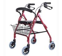 Andador plegable con 4 ruedas, ayuda de movilidad para caminar, andador, rodador, carrito de la compra con asiento, para ancianos, estrella de luz