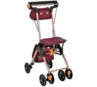 Andador plegable con 4 ruedas con asiento y bolsa, ayuda a la movilidad para adultos, personas mayores, ancianos y discapacitados, anhelan una vida mejor