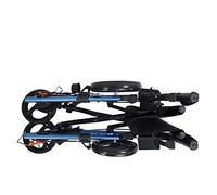 Andador Plegable Con Andador De Empuje Andador Con Ruedas De Movilidad De 4 Ruedas Con Asiento, Andador Plegable Liviano Stander Ez Fold-N-Go Con Asiento Acolchado