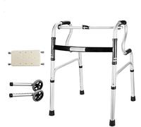 Andador plegable con asiento acolchado, ajustable, ligero, ayuda de movilidad para personas mayores y usuarios bariátricos. Cuenta con ruedas todo terreno y marco seguro para ducha.