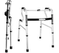 Andador plegable con asiento acolchado, ajustable, seguro para la ducha, ayuda de movilidad para personas mayores y usuarios bariátricos, ruedas ligeras todo terreno