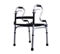 Andador plegable con asiento para movilidad y ancianos, de aluminio, altura ajustable, estrella de luz