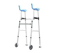 Andador plegable con ruedas Andador Andadores para personas mayores Andador plegable Aleación de aluminio liviana Caminata asistida para discapacitados (Plata1 50 * 41,5 * 98 cm)