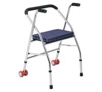 Andador plegable con ruedas Andador con ruedas delanteras Andadores ligeros con asiento for adultos mayores