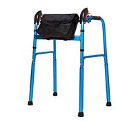 Andador plegable con ruedas Andador, resistente, andador bariátrico para personas mayores de ancho, andadores para adultos para escaleras, interior y exterior, altura ajustable, ligero