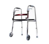 Andador plegable con ruedas de 2 ruedas, carrito con asiento acolchado, silla de paseo ligera, sillas de descanso con ruedas