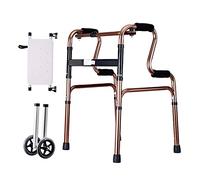 Andador plegable con ruedas y andador, andador vertical para personas mayores, ancianos con asiento y ruedas, ayudas para caminar ajustables, andadores ligeros y plegables (A 4#)