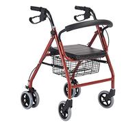 Andador plegable de 6 ruedas, ayuda de movilidad para caminar, andador, rodador, carrito de la compra con asiento, para ancianos, estrella de luz