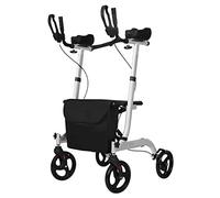 Andador plegable de aleación de aluminio con asiento y ruedas, andador de movilidad antideslizante para ancianos, andador de altura ajustable