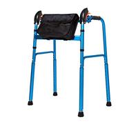 Andador plegable de alta resistencia Andador bariátrico para personas mayores Andadores anchos para adultos para escaleras Interior Exterior Altura ajustable Ligero Plegable