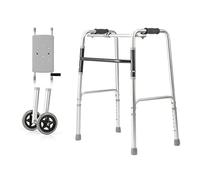 Andador plegable de aluminio liviano con ruedas Ayudas para caminar para personas mayores con discapacidades niu Doble comodidad ()