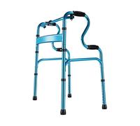 Andador plegable de aluminio portátil con reposabrazos, andador estándar resistente de diseño ligero para adultos mayores discapacitados