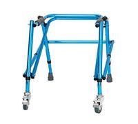 Andador plegable de estructura de aluminio con ayuda para caminar, andador auxiliar portátil de 2 ruedas