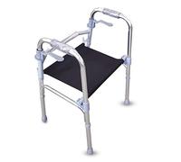 Andador plegable de viaje compacto ultraligero con asiento | Ayuda de movilidad para personas mayores que caminan para discapacitados | Andador bariátrico para adultos | Altura ajustable El doble