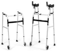 Andador Plegable EstáNdar, Andador De Antebrazo con Reposabrazos, Altura Ajustable para Personas Mayores, Personas Mayores Y Personas con Movilidad Reducida