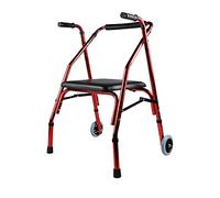 Andador plegable estándar para rehabilitación, andador auxiliar, altura ajustable, andador con ruedas para personas mayores y adultos, andador plegable de pie