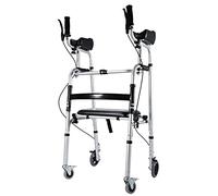 Andador plegable estándar plegable, andador ligero de aleación de aluminio ajustable con reposabrazos y ruedas para personas con movilidad limitada y personas mayores.