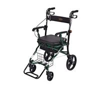 Andador plegable, ligero, de aluminio, andador, altura ajustable, frenos bloqueables, ayuda para discapacitados