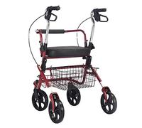 Andador plegable ligero para caminar, andador, rodador, con asiento y reposapiés, para personas mayores