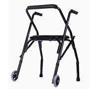 Andador plegable para ancianos, carrito de altura ajustable, marco portátil con ruedas de acero, ayuda móvil para personas con discapacidad, estrella de luz