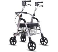 Andador plegable para ancianos con cesta de la compra de asiento, carrito de compras multifunción para ancianos con estrella de luz