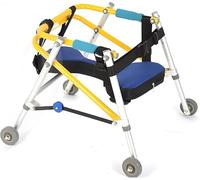 Andador Plegable para Niños con Ruedas, andador para niños con parálisis cerebral, para niños de 90-150cm Rehabilitación de la marcha y entrenamiento de las extremidades inferiores y del equilibrio(X-